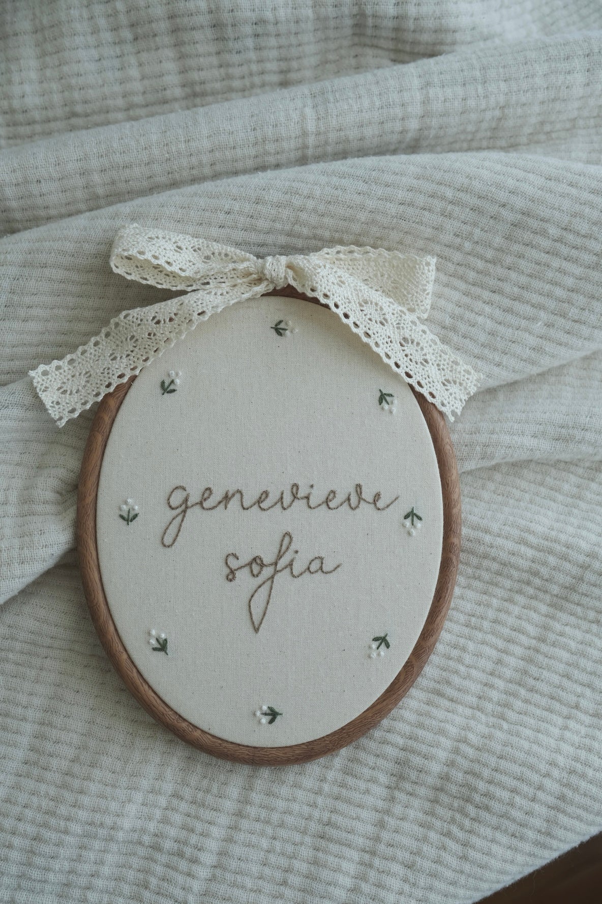 Custom Name in Oval Hoop