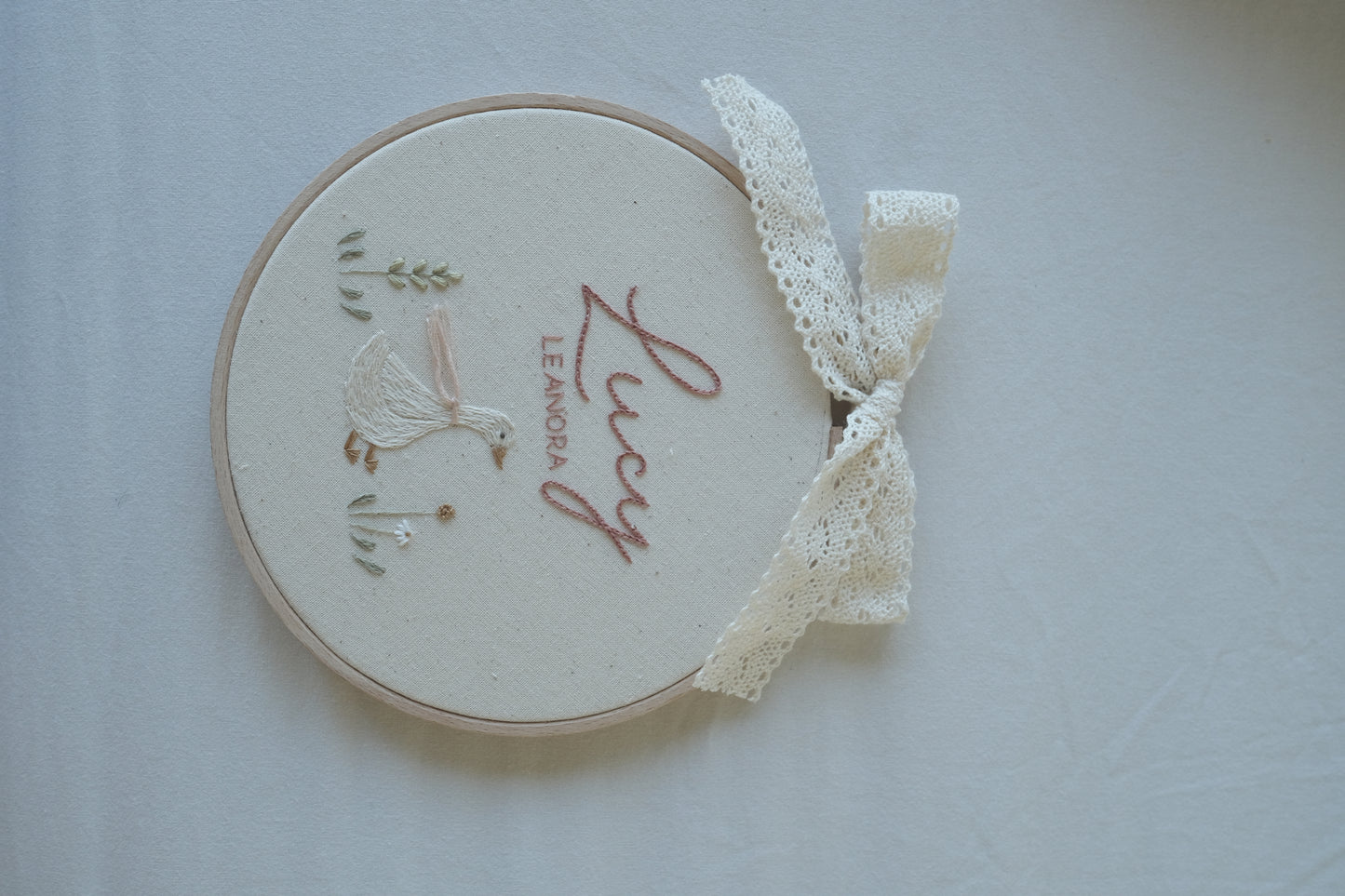 Silly Sitting Goose in Round Hoop
