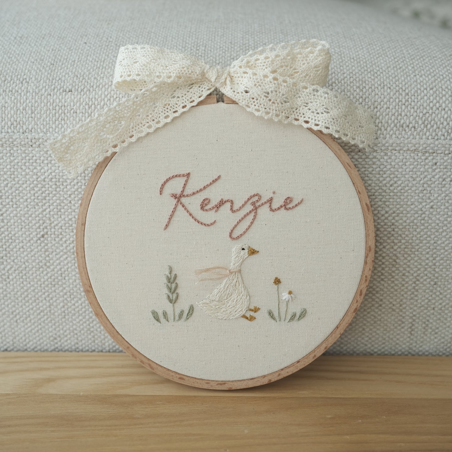 Silly Sitting Goose in Round Hoop