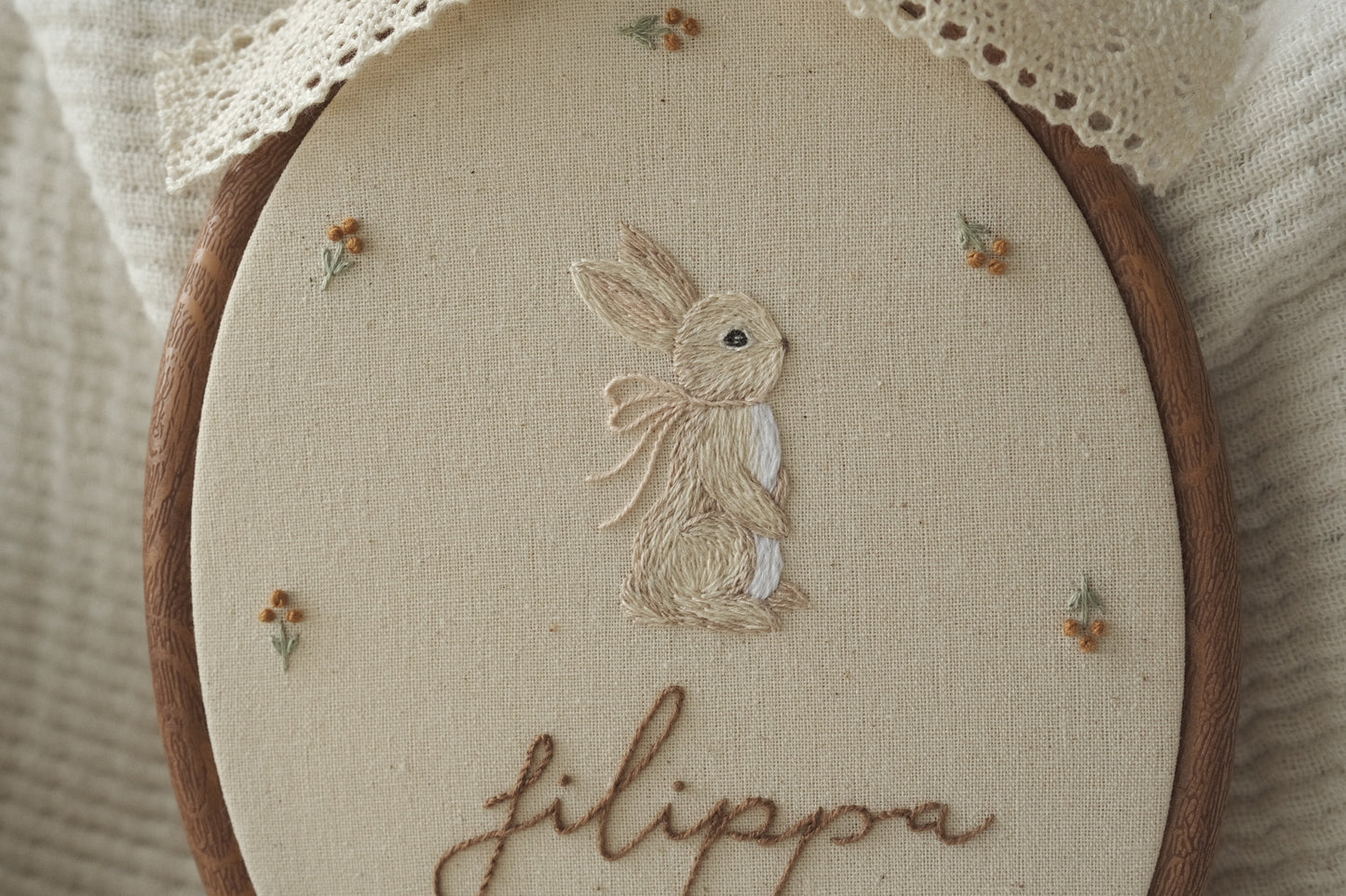 Bunny in Oval Hoop