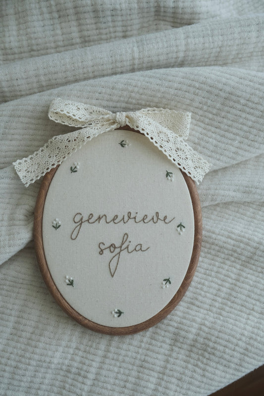 Custom Name in Oval Hoop